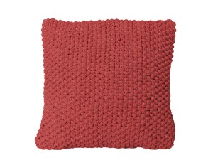 Czerwona bawełniana poduszka dekoracyjna.