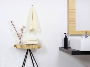 Bawełniany ręcznik waflowy, ecru.