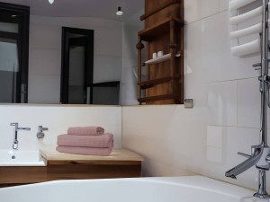 Bawełniany ręcznik waflowy, brudny róż.