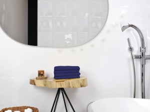 Bawełniany ręcznik waflowy, granatowy.