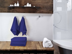 Bawełniany ręcznik waflowy, granatowy.