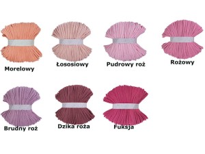 Próbnik kolorów - odcienie różu.