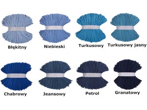 Próbnik kolorów - odcienie niebieskiego.