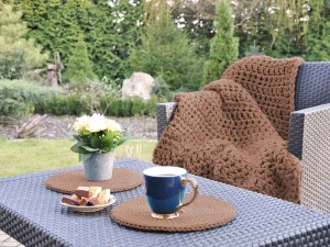 Karmelowa, bawełniana podkladka.