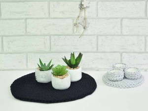 Bawełniana podkładka, czarna.