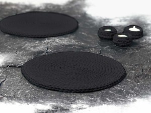 Bawełniana podkładka, czarna.