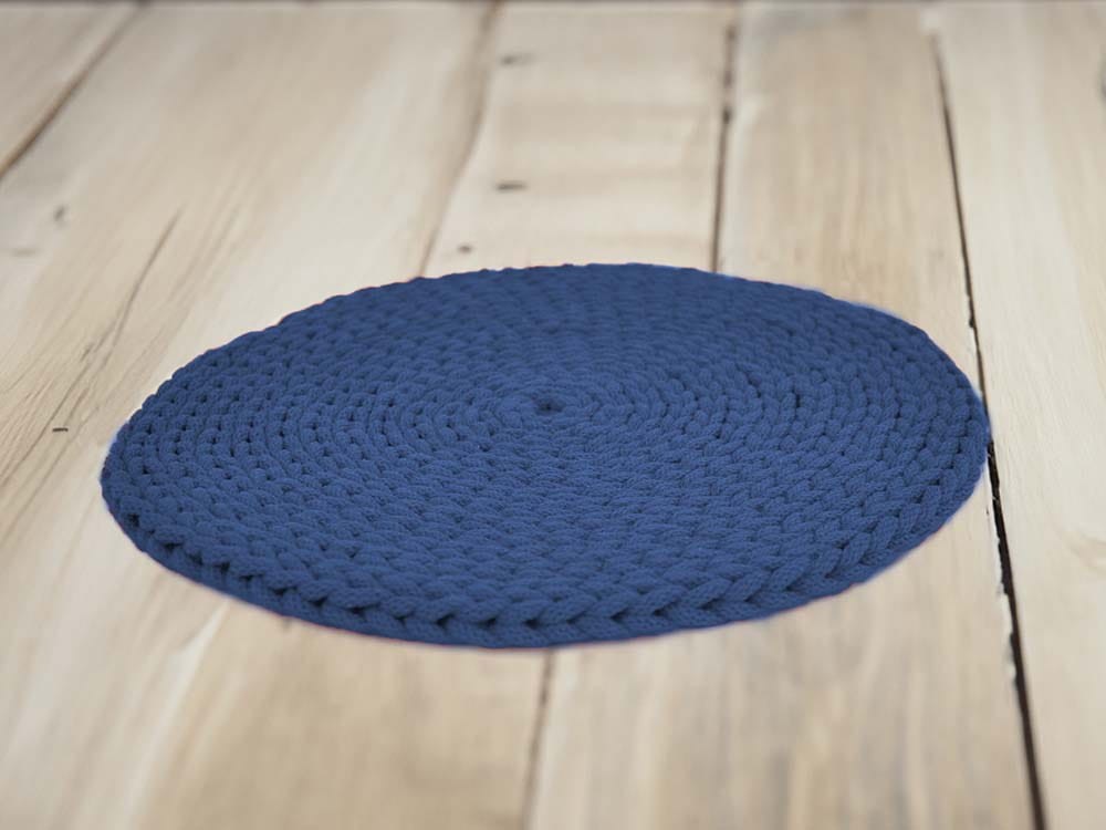 Bawełniana podkładka, chabrowa.