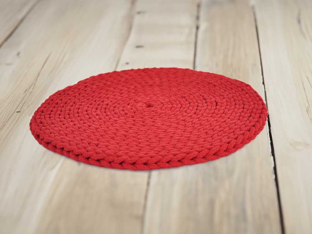 Bawełniana podkładka, czerwona.