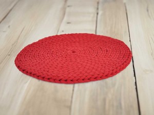 Bawełniana podkładka, czerwona.