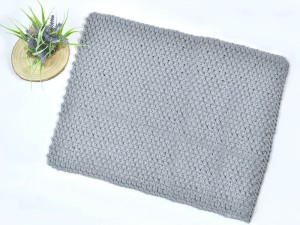 Jasny szary dywan bawełniany