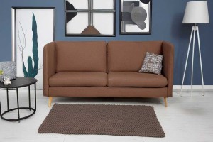 Bawełniany dywan do sypialni lub salonu, kolor jasny brąz.