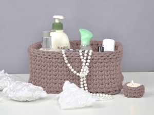 Bawełniany koszyk w kolorze mokka