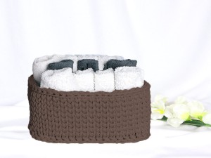 Bawełniany koszyk w kolorze  jasny braz