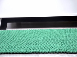 Bawełniany dywan do salonu, sypialni. Kolor zielony.