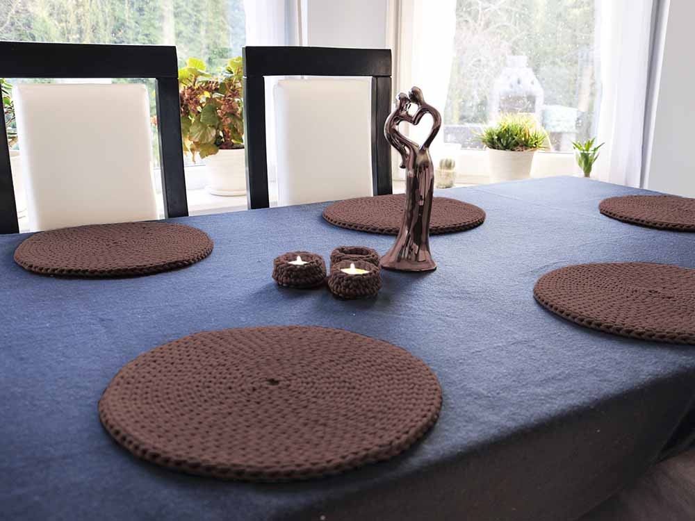 Bawełniana podkladka, jasny brąz.