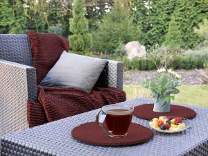 Bawełniana podkładka, bordowa.