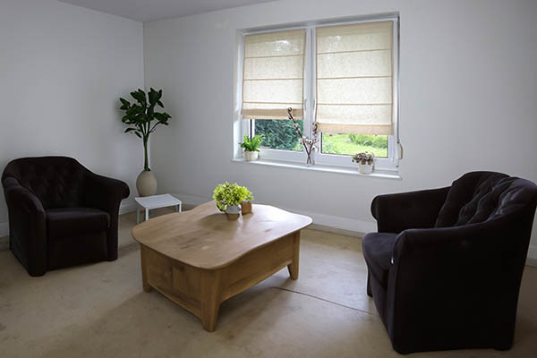 Rolety rzymskie w salonie