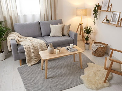 Salon w stylu skandynawskim